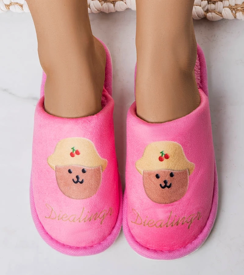 Ružové mäkké papuče Diealings