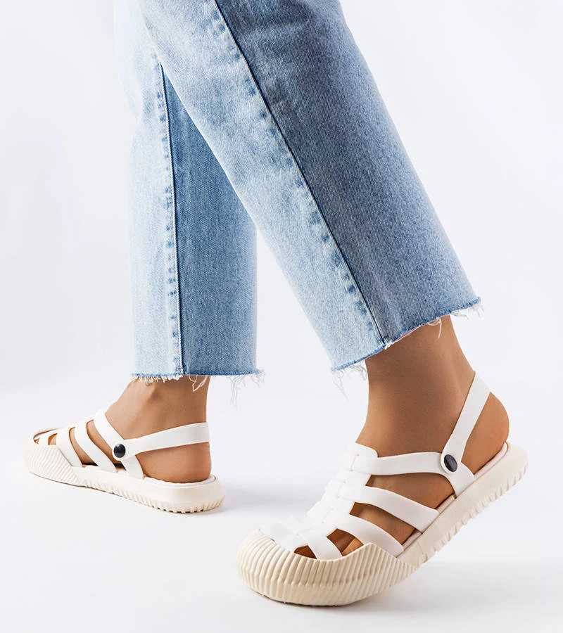 Biele gumené sandále Canton