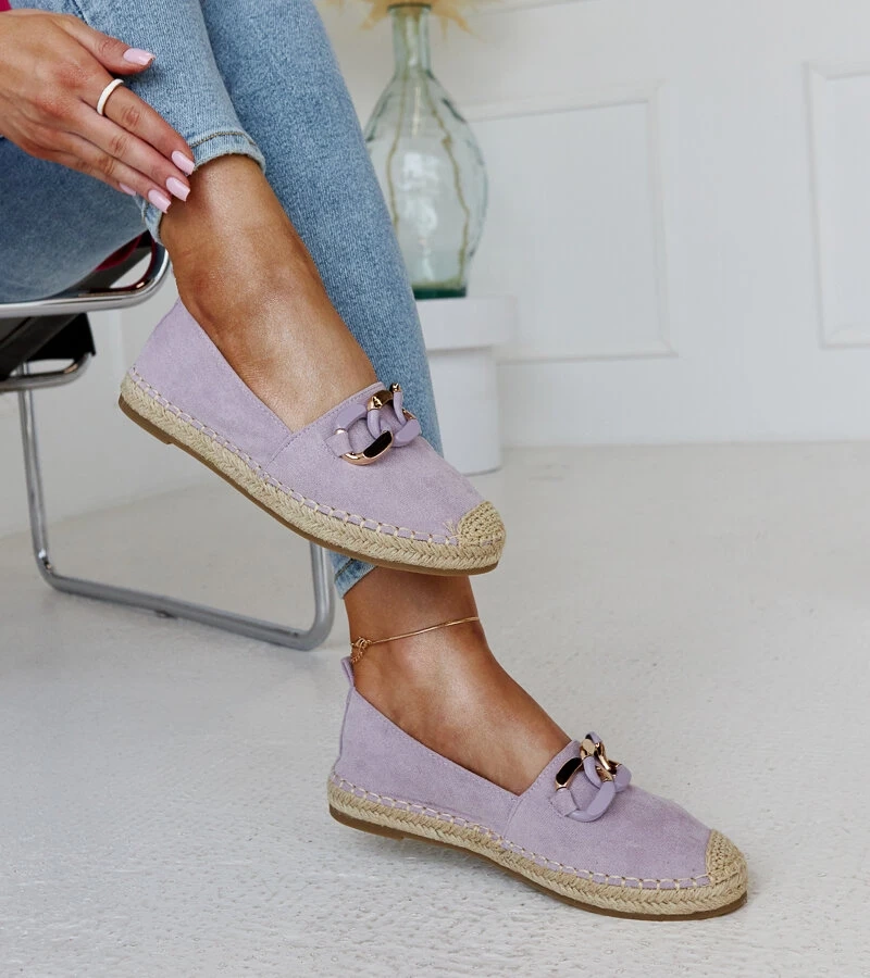 Fialové espadrilky s Radwanovým reťazom