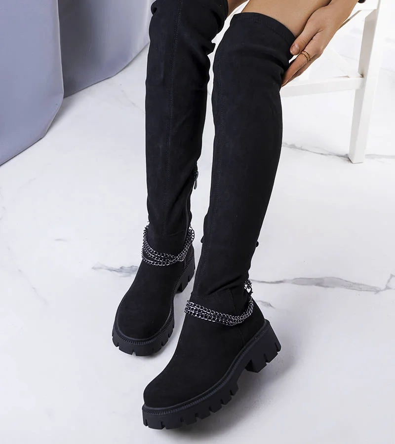 Čierne zateplené čižmy Cumia