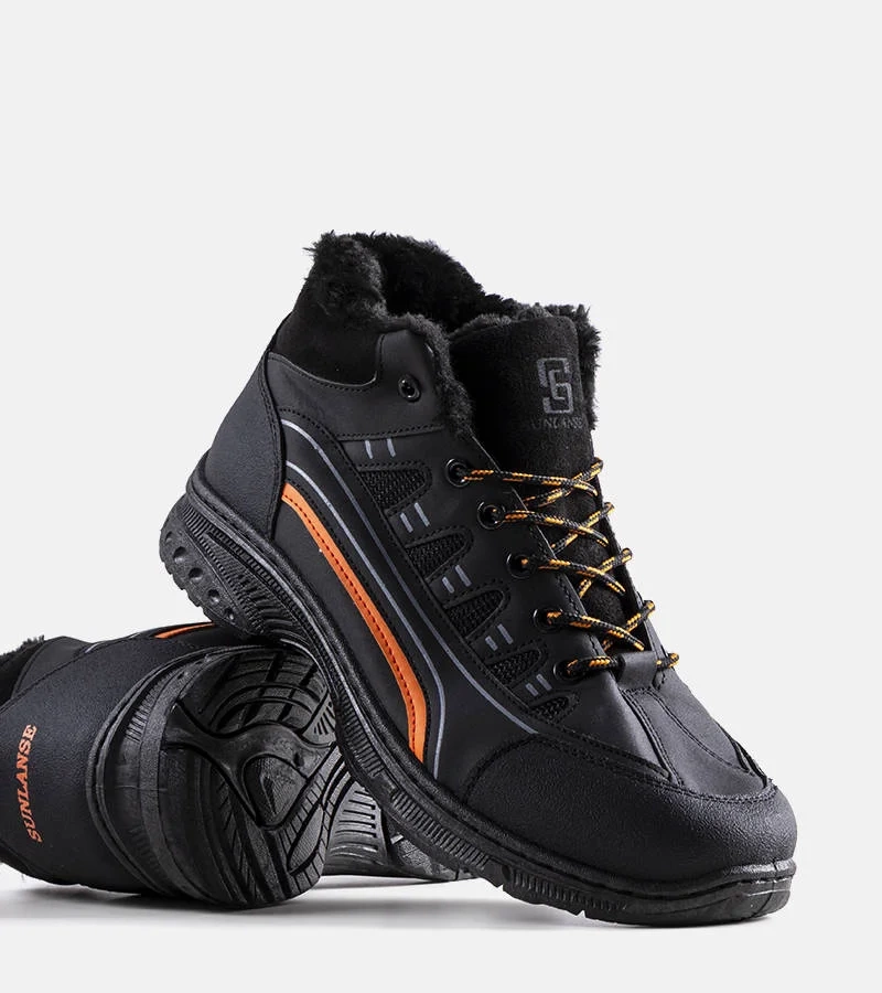 Čierne zateplené pánske trekingové nohavice Fusters