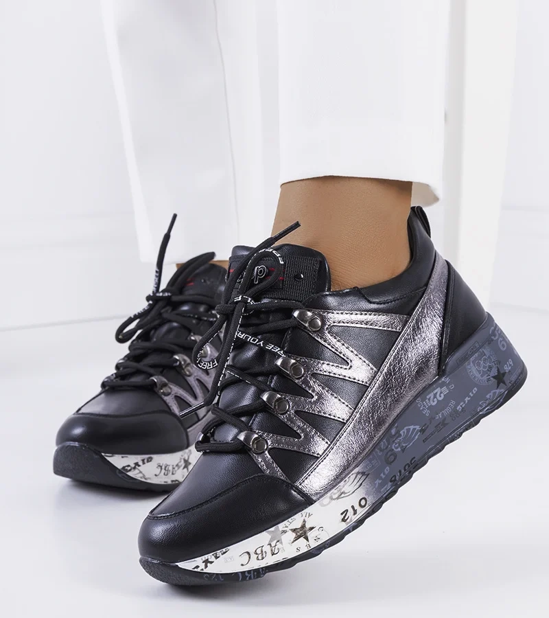 Čierne metalické tenisky Ballard