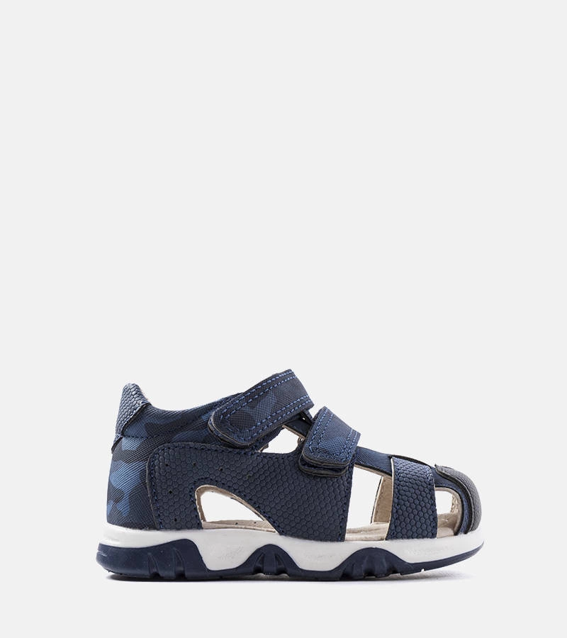 Námornícky modré sandále s koženou stielkou Millard