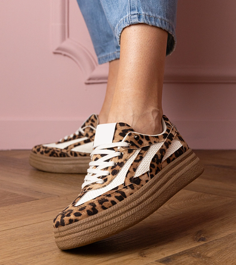 Panterkové tenisky na hrubej podrážke Kamela