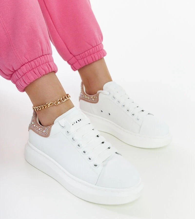 Biela tenisky na platforme GOE JJ2N4051