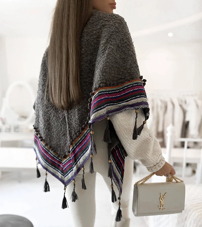 Šedý prehoz s lemovaním od Meliny