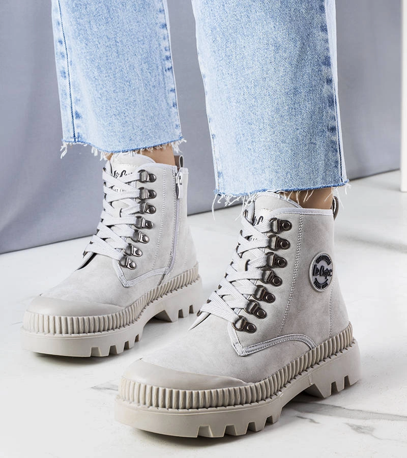 Šedé zateplené čižmy LCJ-22-44-1340L Lee Cooper