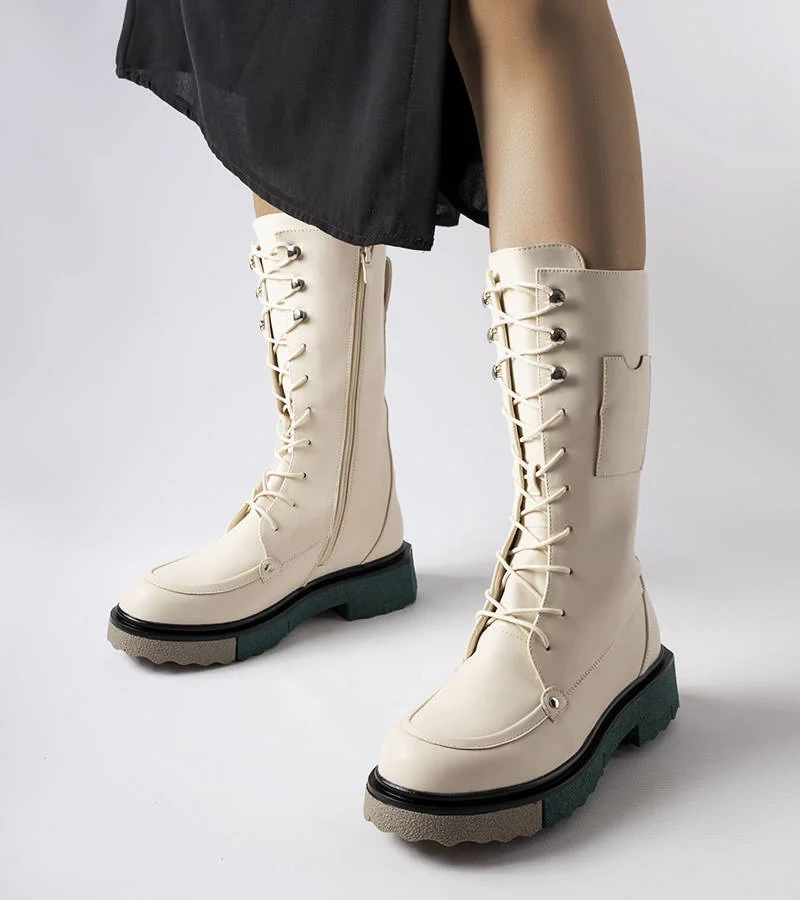 Hnedé vysoké trapery Nebida