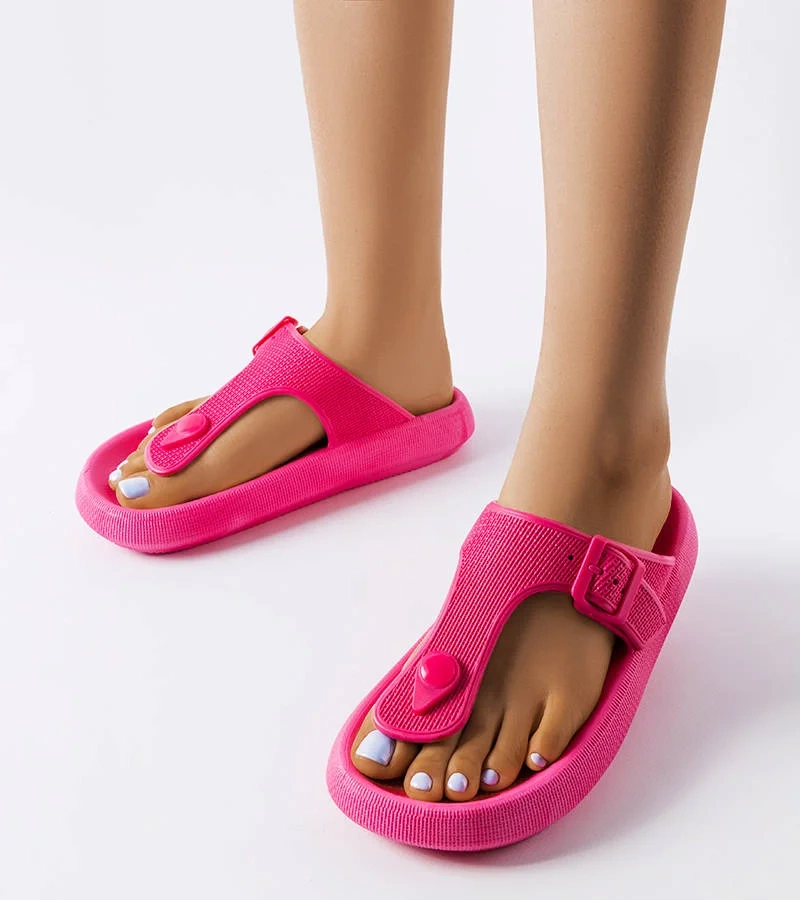 Moretti fuchsiové žabky na platforme