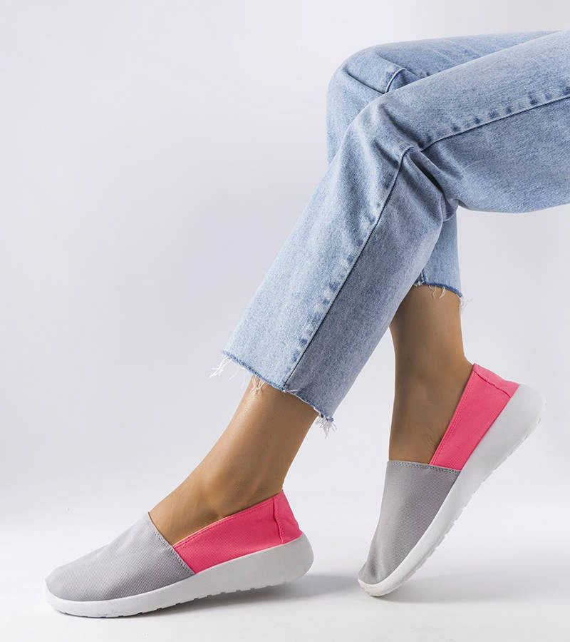 Ružové a sivé slip-on tenisky od Winding