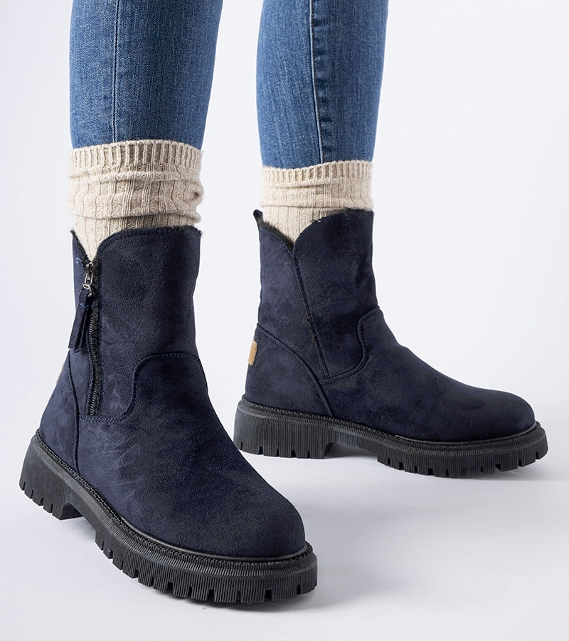 Tmavomodré zateplené čižmy Prospect