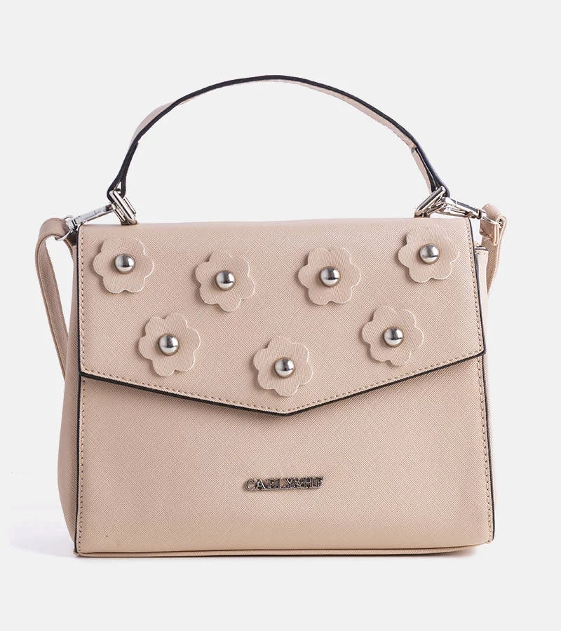 Béžová taška cez rameno Newark