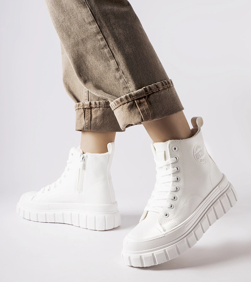 Biela zateplené tenisky Big Star MM274624