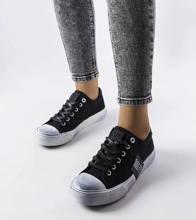 Čierne vyblednuté tenisky Big Star JJ274354