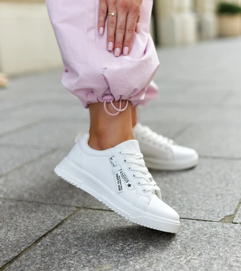 Biela tenisky z ekokože Brecht