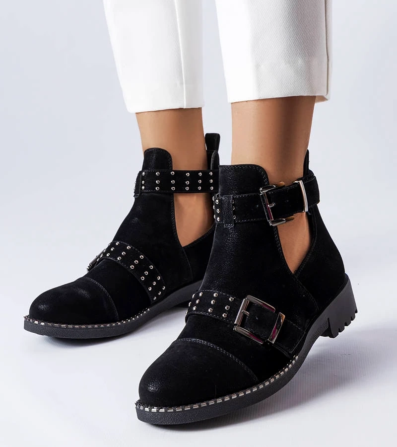 Čierne čižmy Gauthier s výrezom