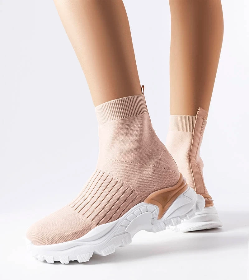 Béžové tenisky s elastickým zvrškom Antonio