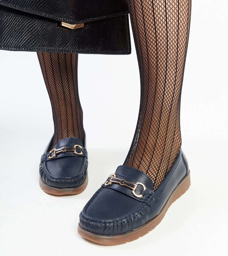 Modré mokasíny s prackou Anisah