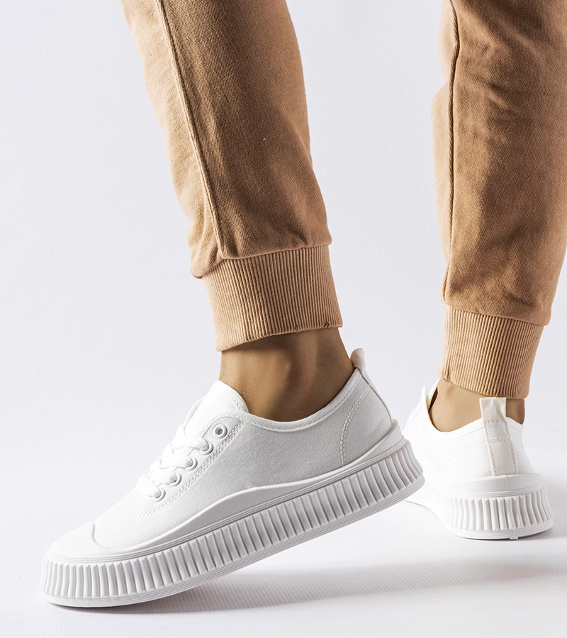 Biela platformová teniska Collepepe