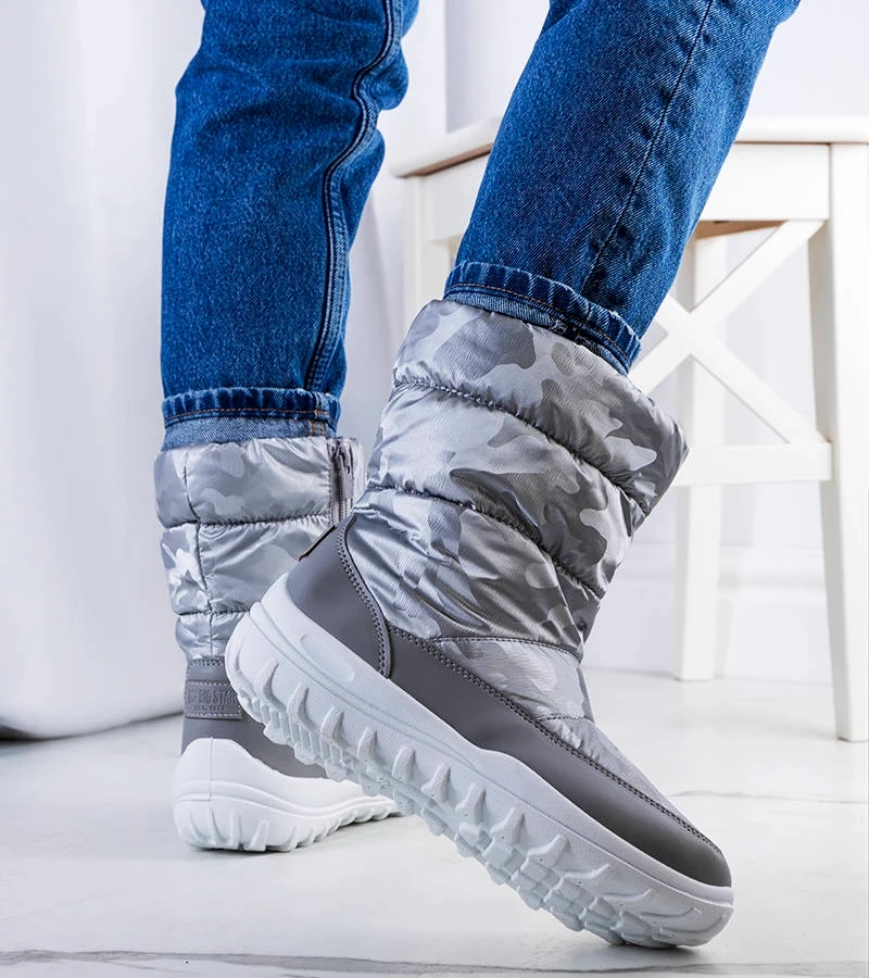 Sivé snehové topánky KK274600