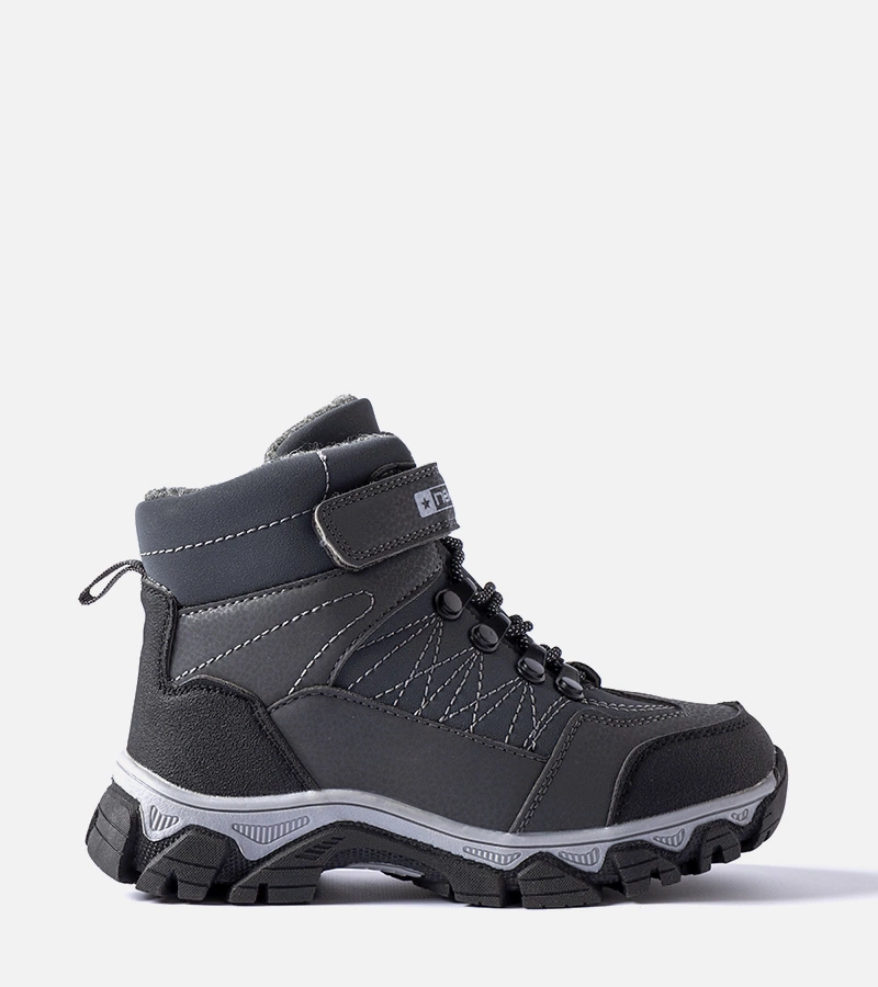 Sivé detské vyhrievané trapery Crispino