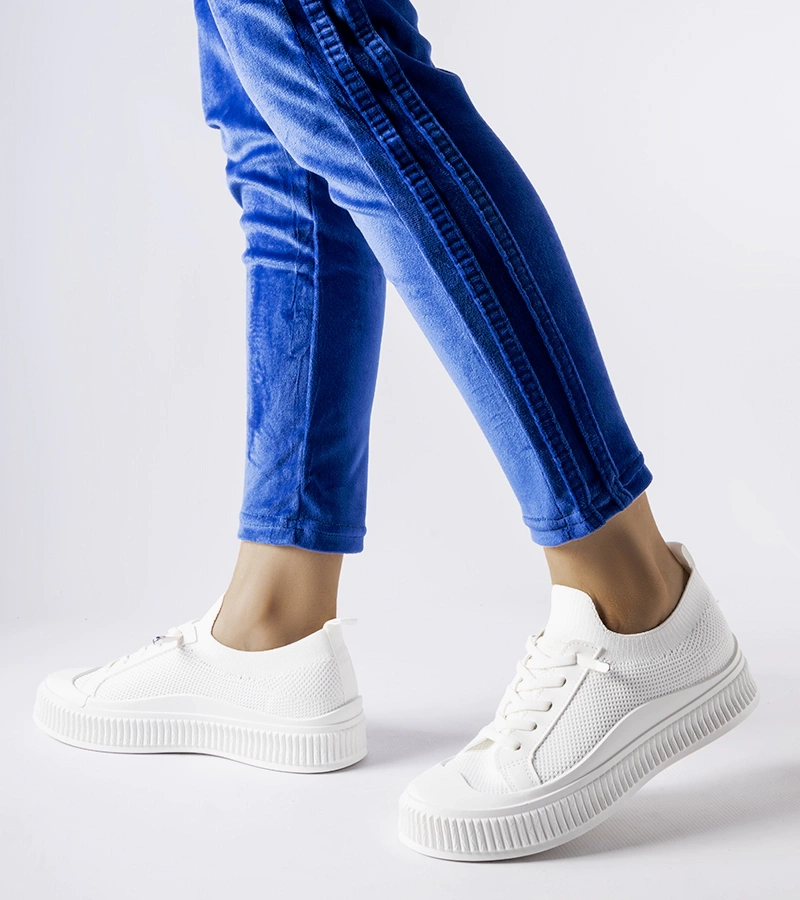 Biele slip-on tenisky Callimaco