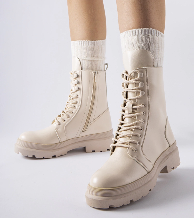 Bežové ploché trapery s ochrannou podrážkou Zacharie