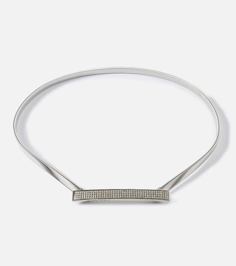 Strieborný elastický pás s drahokamami Bartolo