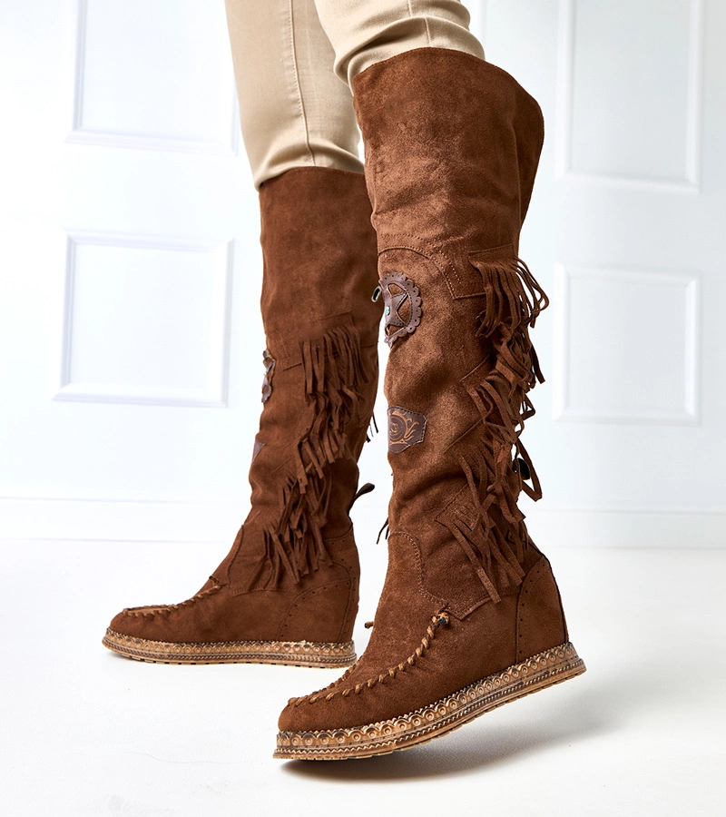 Cascia hnedé topánky na podpätkoch