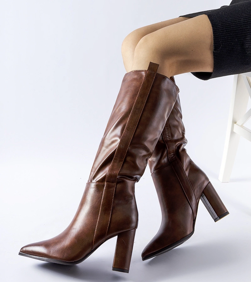 Hnedé topánky na podpätku Palma