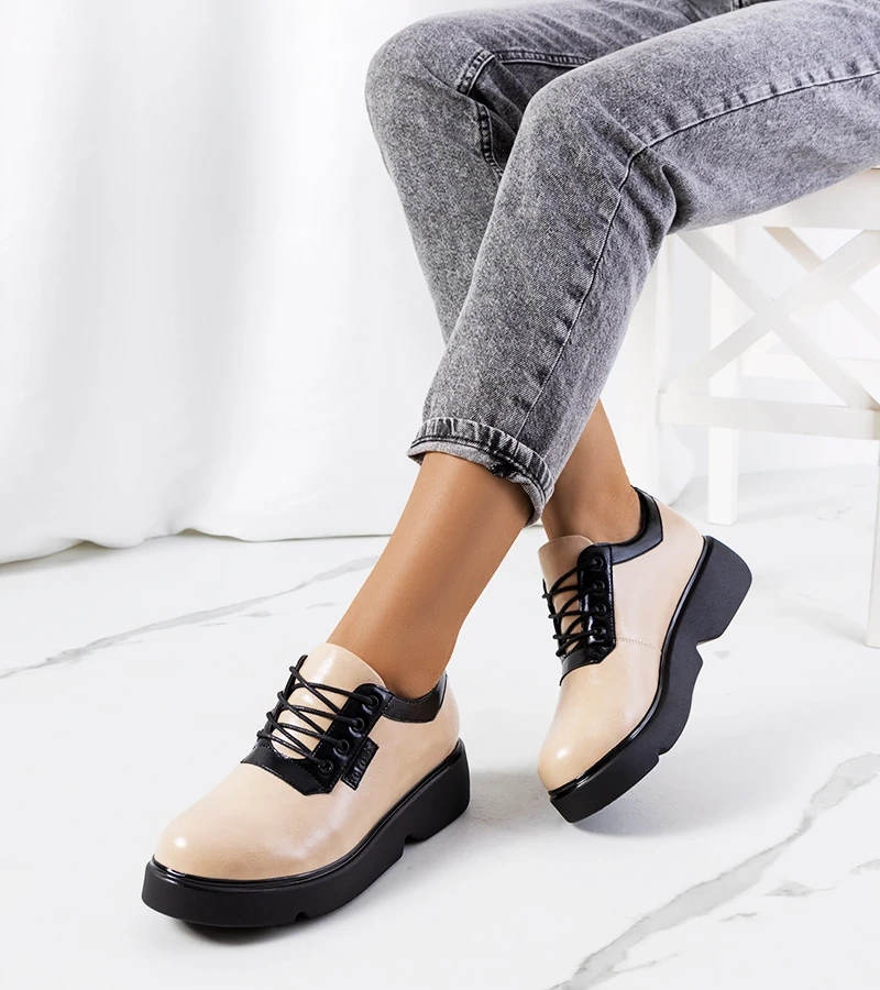 Béžové poltopánky Parram