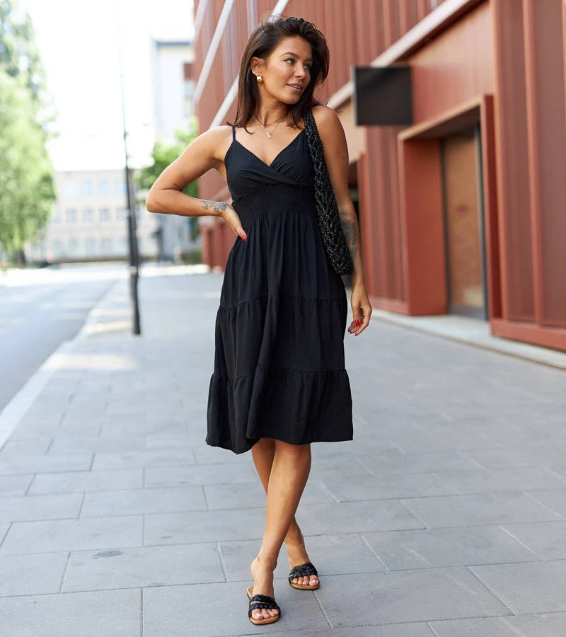 Čierne rozšírené šaty Fiorentini