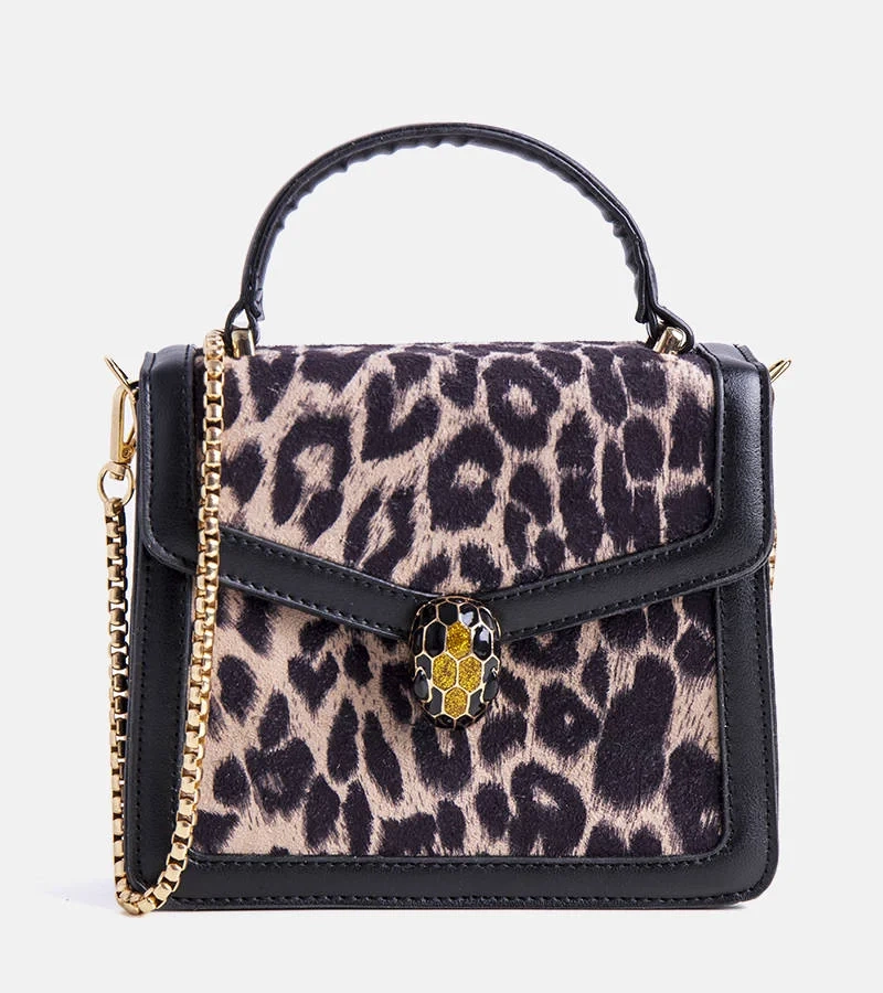 Čierno-béžová poštová taška Kelley