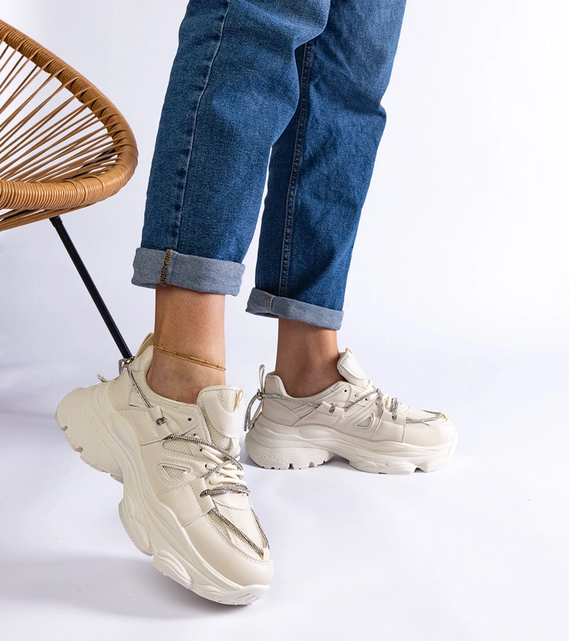 Béžové dámske športové tenisky Ivett