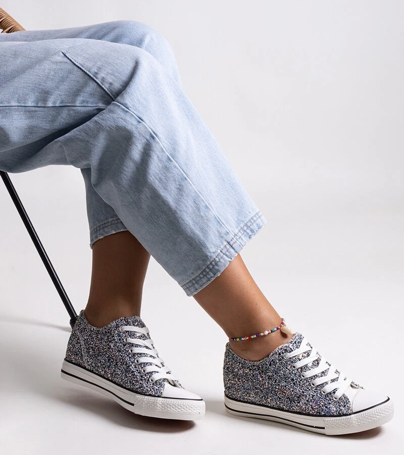 Čierne lesklé vysoké tenisky Jadwa