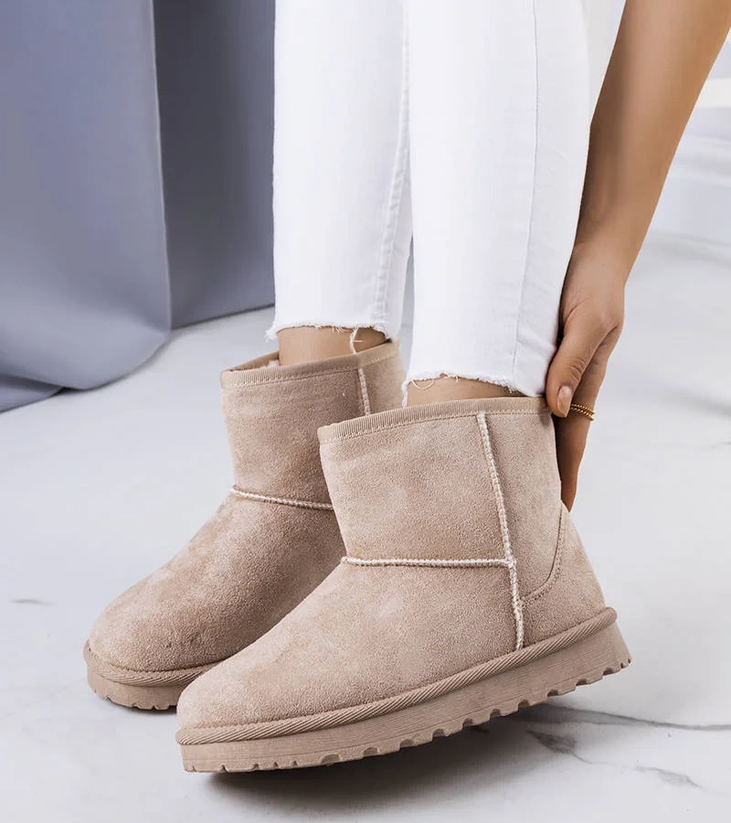 Béžové zateplené snehové topánky Vago