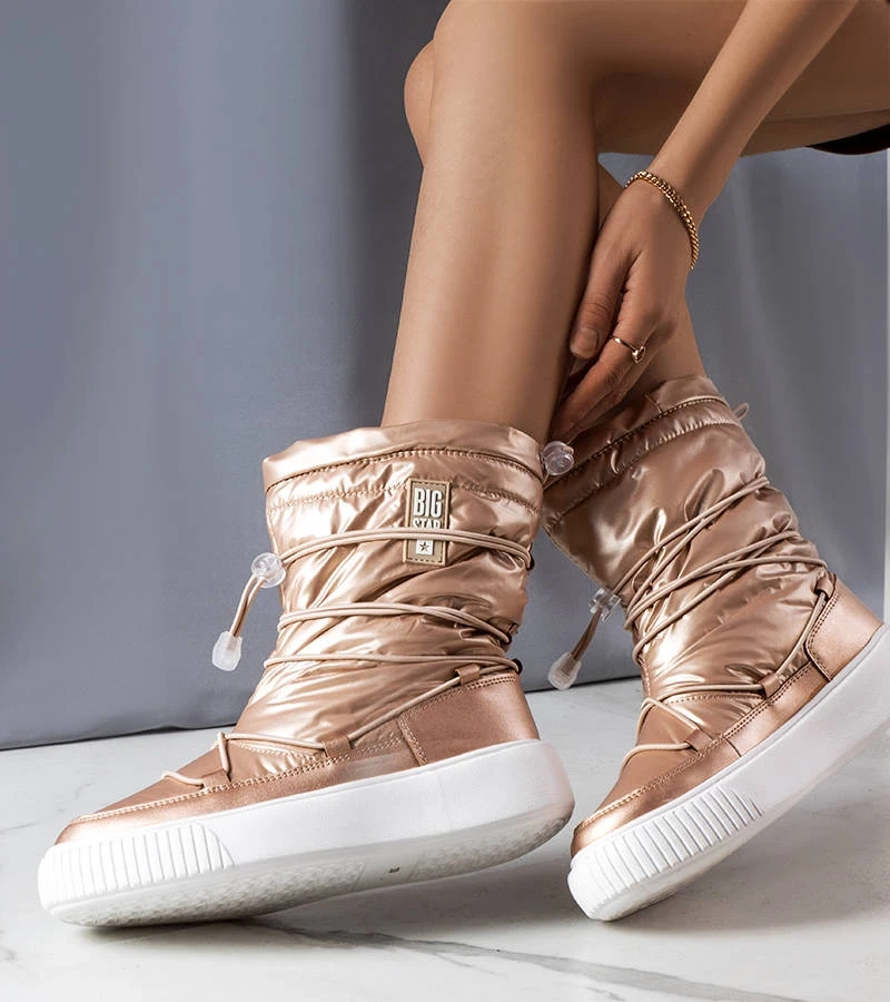 Zlaté snehové topánky Big Star KK274194