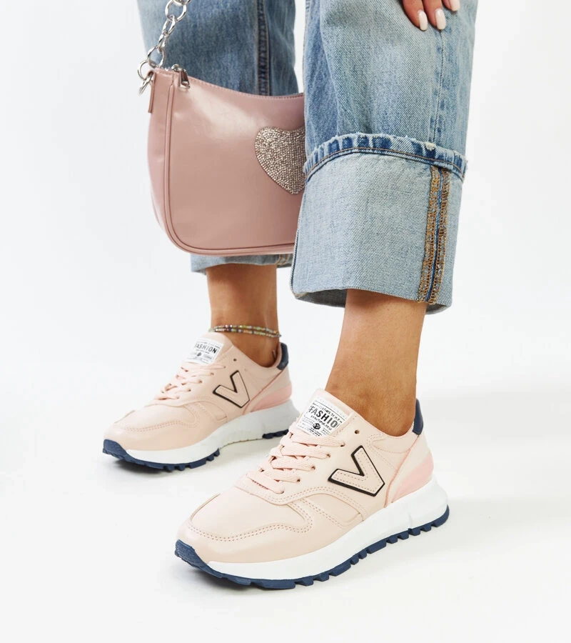 Ružové tenisky na hrubšej podrážke Olonio