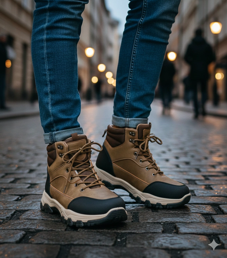 Tmavobéžové pánske traperky Ryan