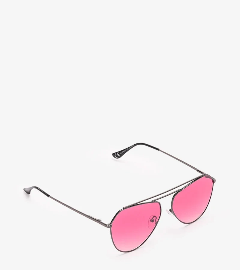 Čierno-ružové pilotné slnečné okuliare Sirois
