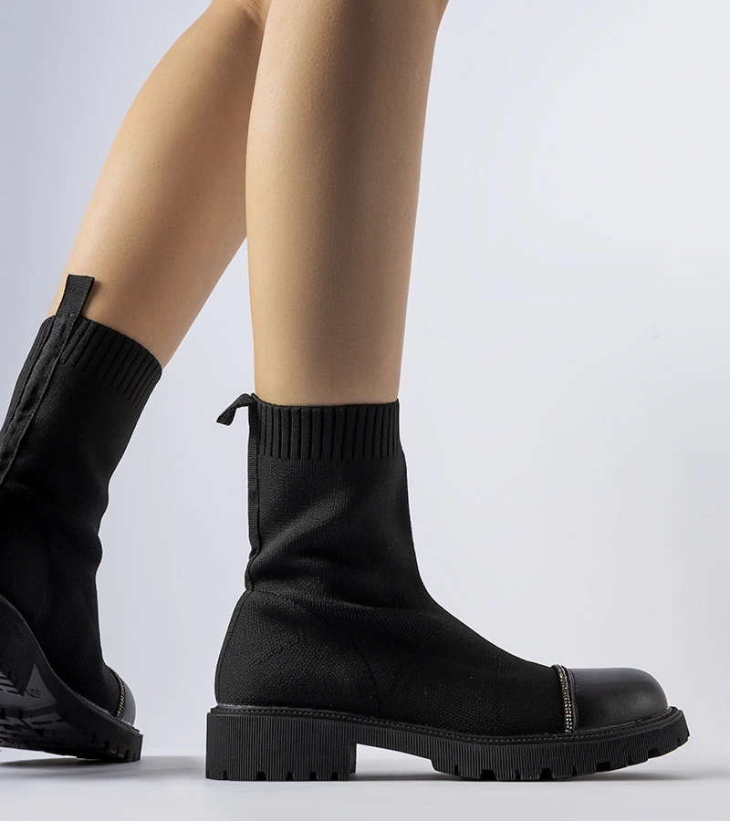 Čierne robustné ponožkové čižmy Matese RXJ187 BLACK