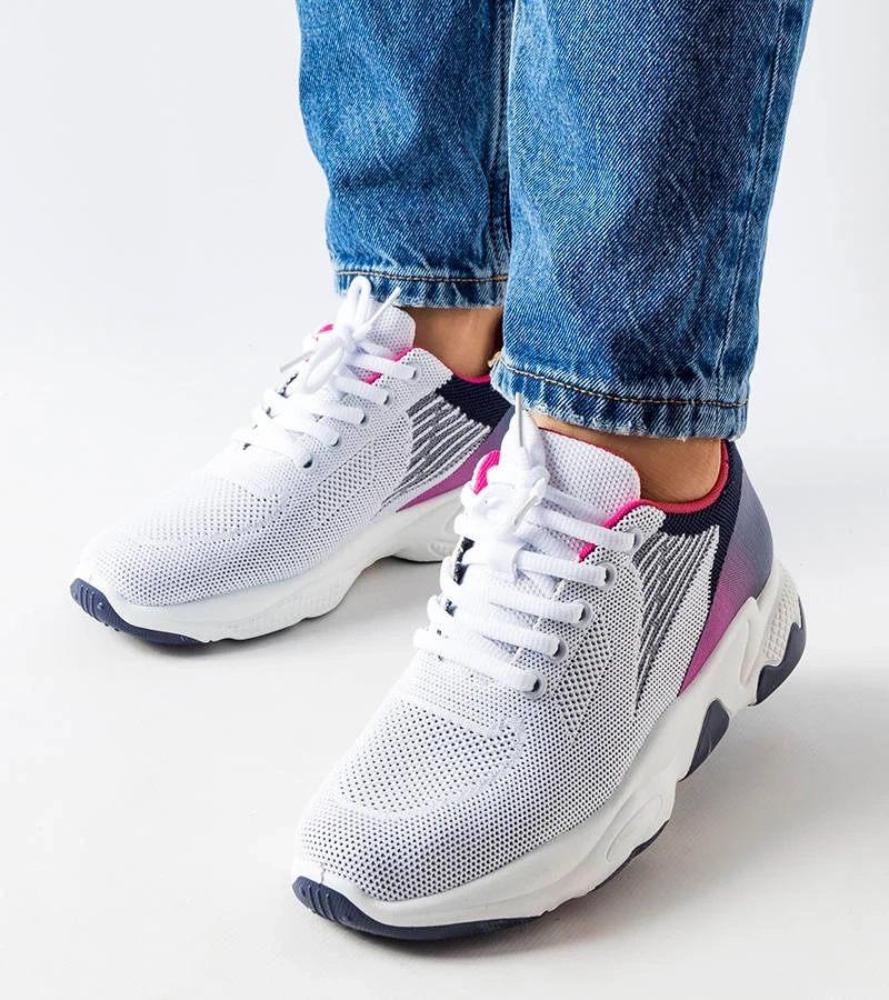 Biele a tmavomodré športové tenisky Galatee