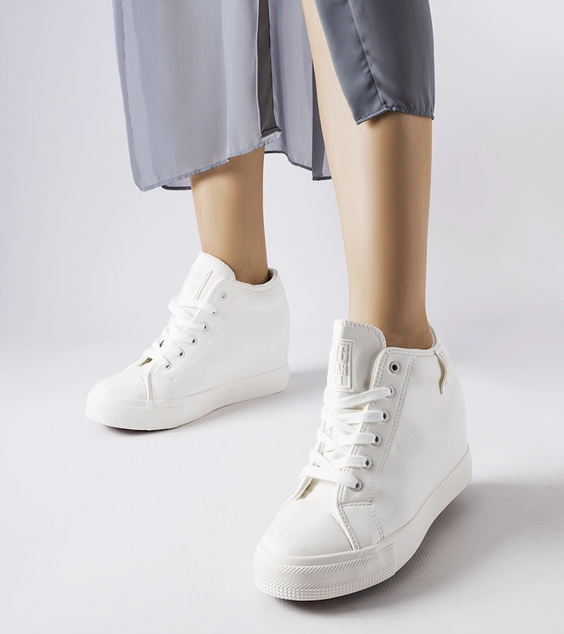 Biela tenisky na platforme Big Star MM274002