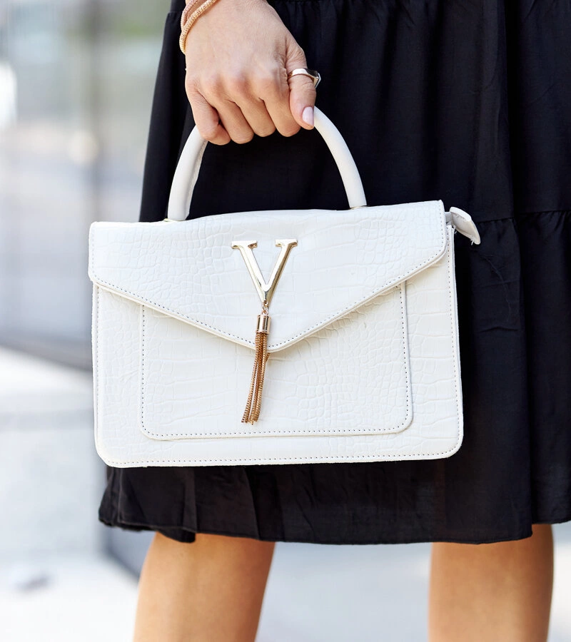 Kabelka na rameno s motívom krokodílej kože Barsa