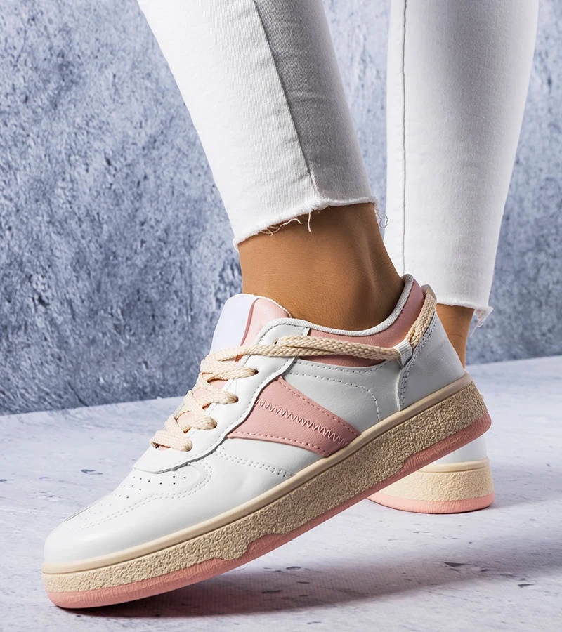 Bielo-ružové dámske tenisky Marcella