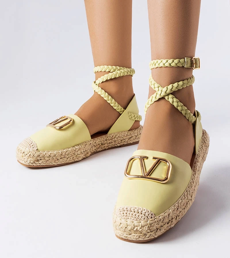 Zelené viazané espadrilky Rodič