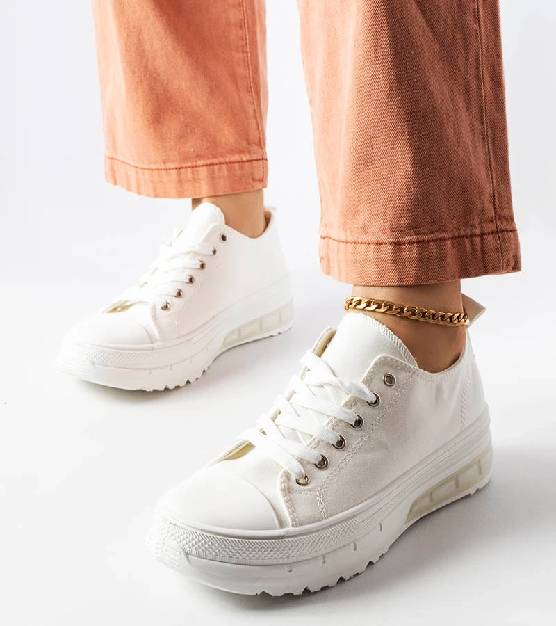 Biele tenisky na platforme Hawthorne