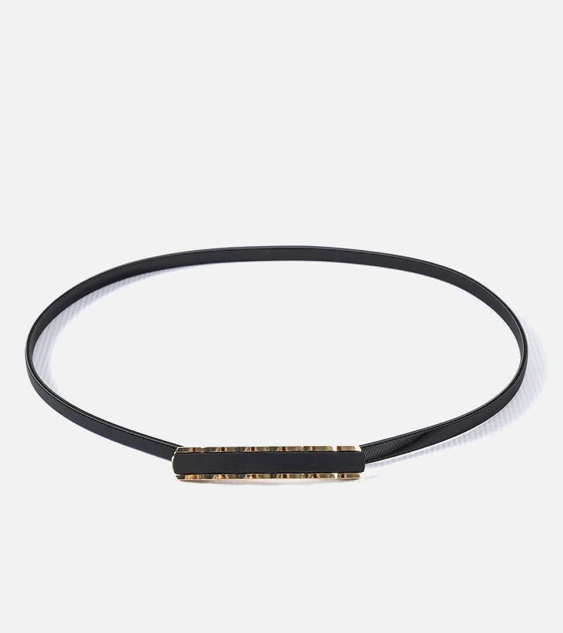 Čierno-zlatý elastický opasok s prackou Morig