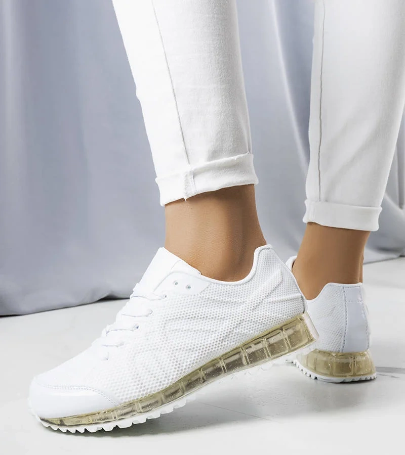 Biele tenisky na módnej podrážke Durandan