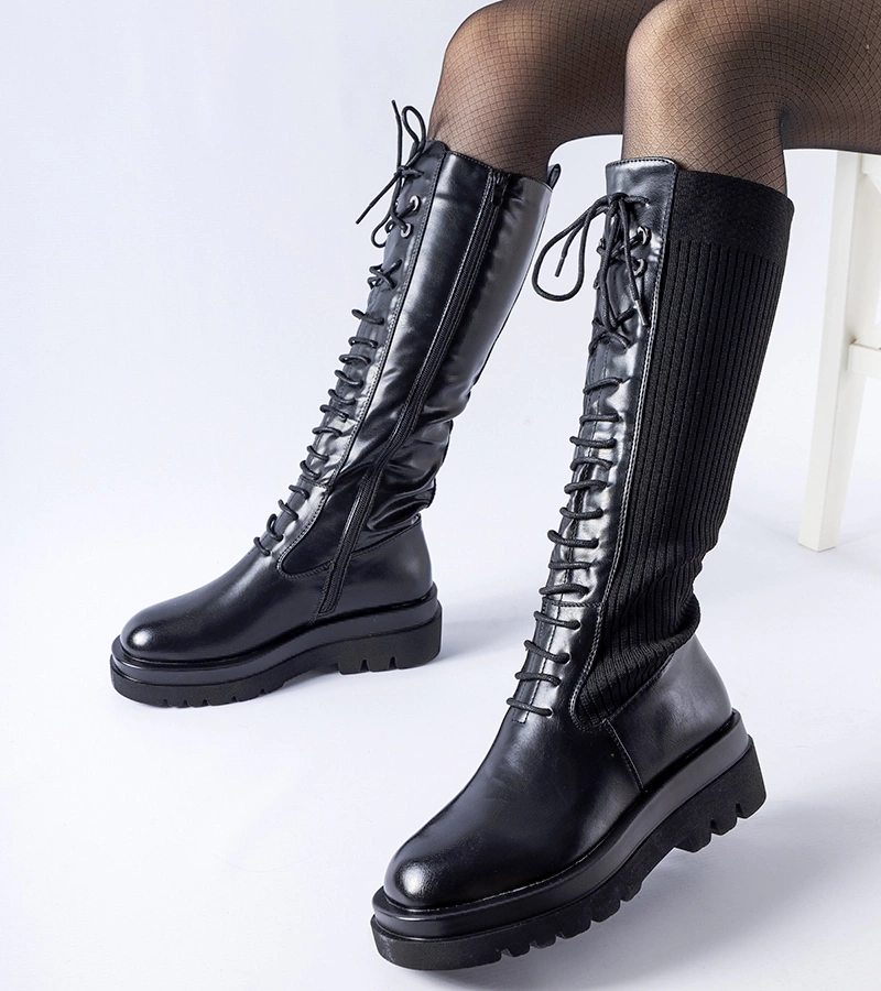 Čierne vysoké trapery Nebida 490 BLACK